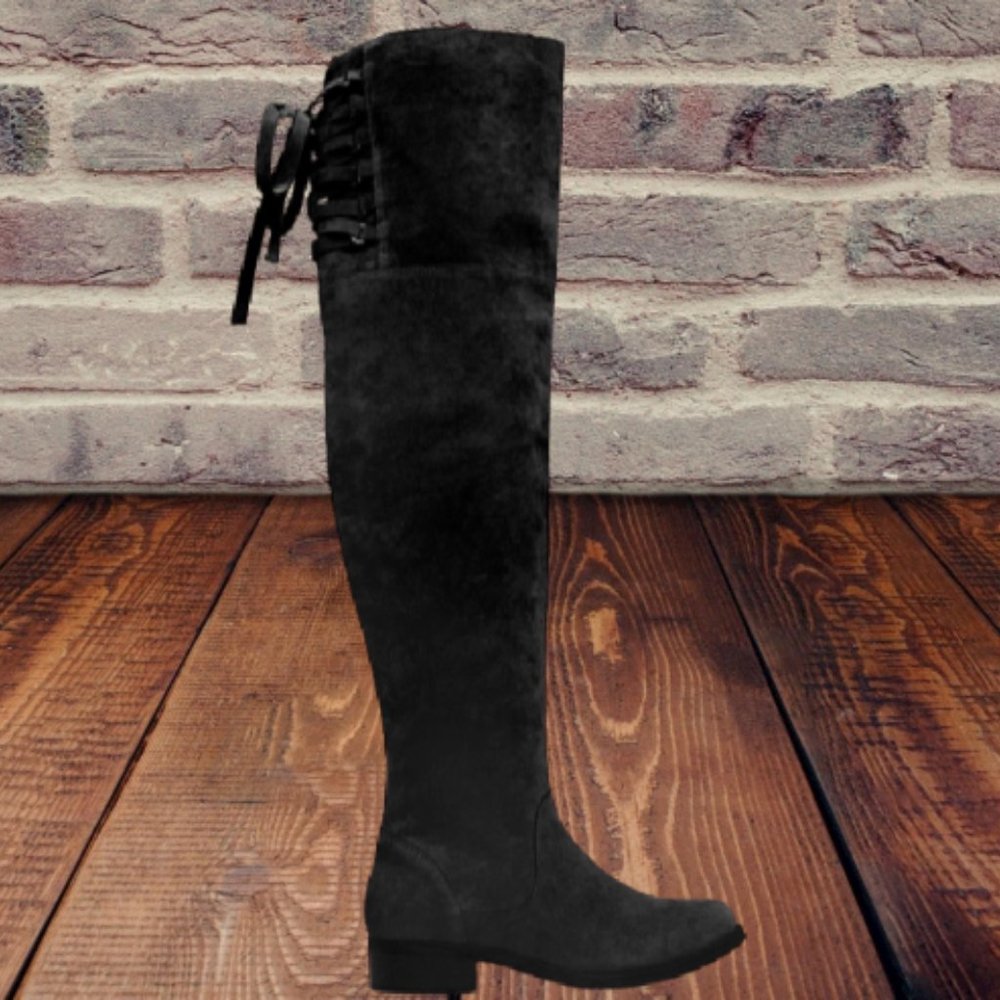 Malya Lace Up Over the Knee Boots - Picture 2 of 6